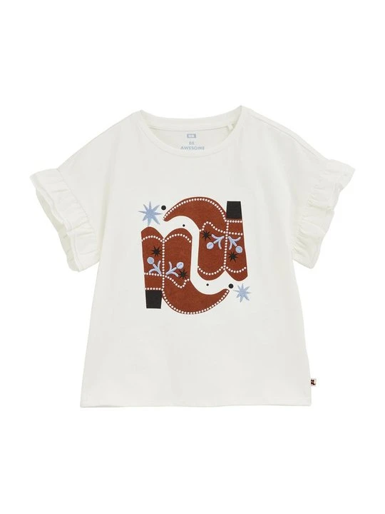 Zdjęcie produktu T-shirt z nadrukiem WE Fashion mleczny