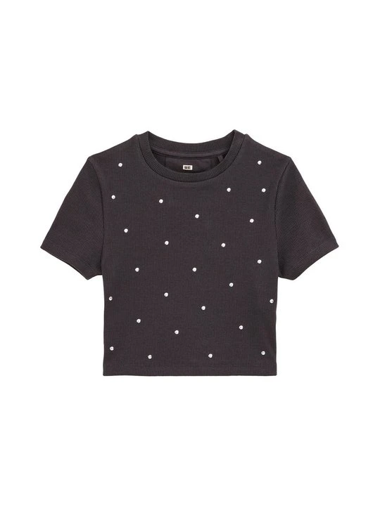 Zdjęcie produktu T-shirt z nadrukiem WE Fashion ciemnoszary