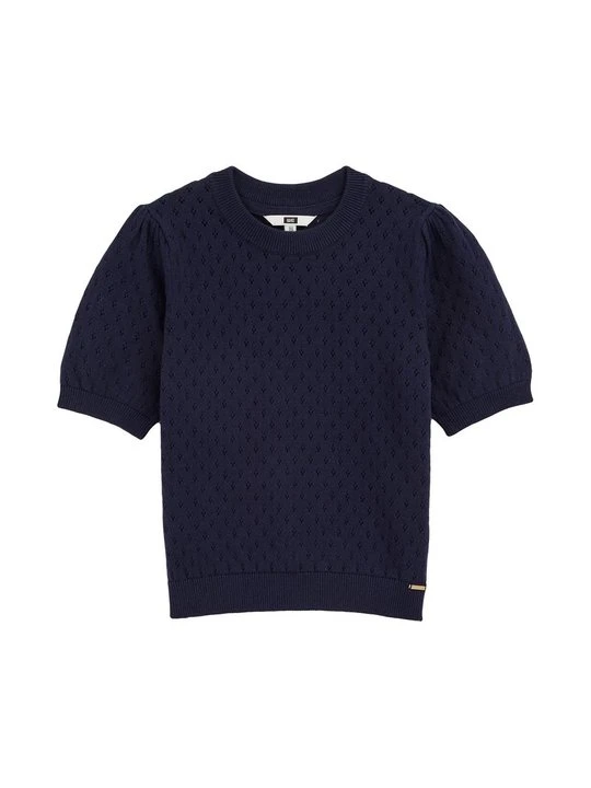 Zdjęcie produktu T-shirt z nadrukiem WE Fashion granatowy