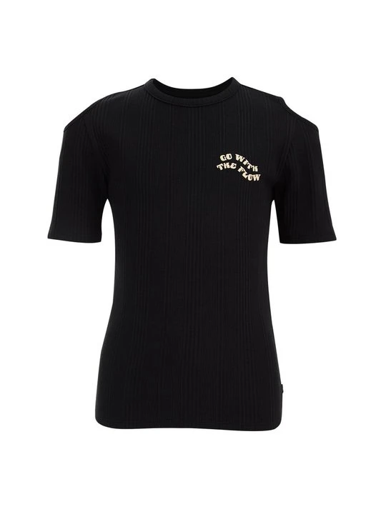 Zdjęcie produktu T-shirt z nadrukiem WE Fashion czarny