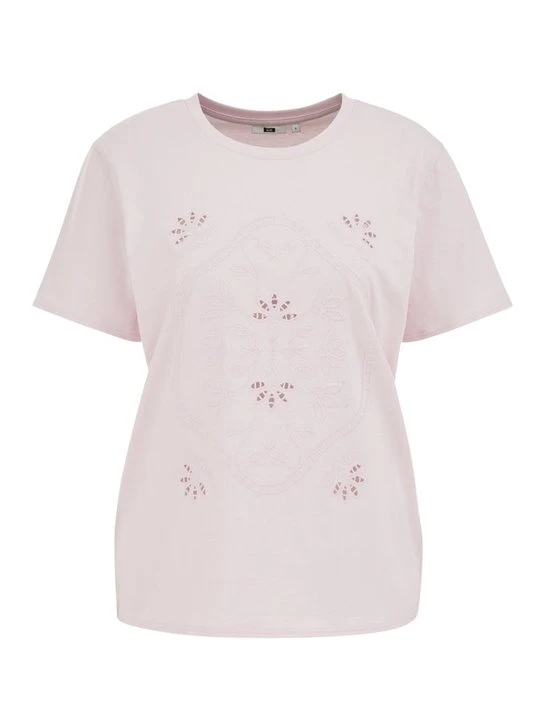 Zdjęcie produktu T-shirt z nadrukiem WE Fashion jasnoróżowy