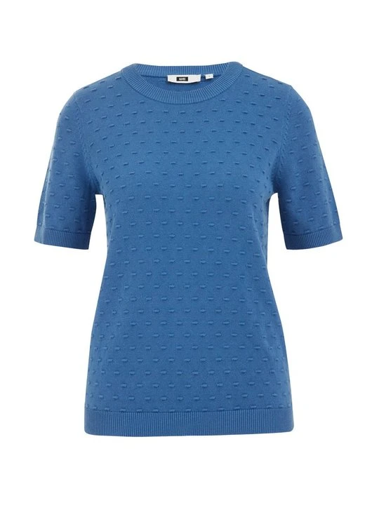 Zdjęcie produktu T-shirt z nadrukiem WE Fashion niebieski denim