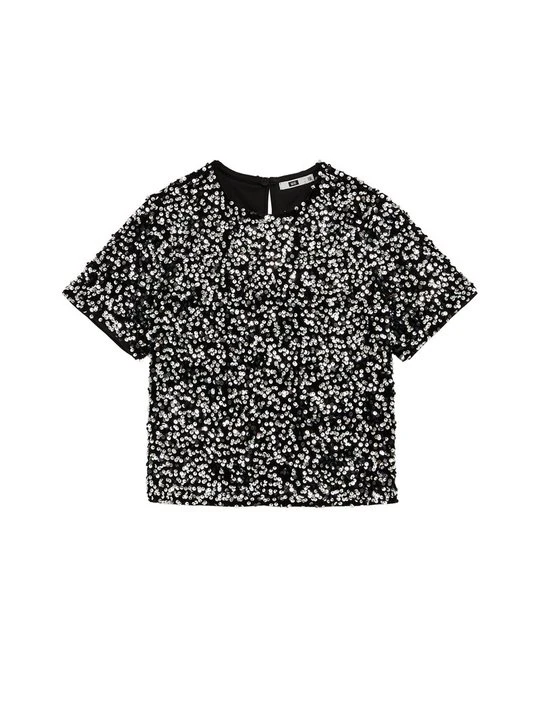 Zdjęcie produktu T-shirt z nadrukiem WE Fashion srebrny
