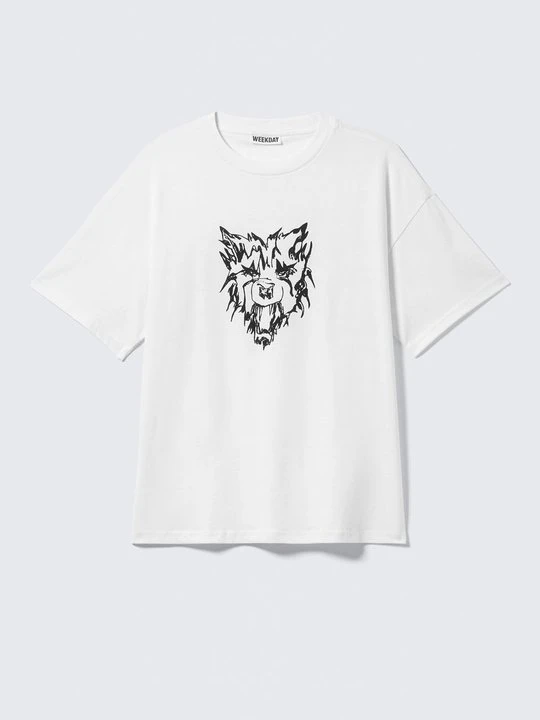 Zdjęcie produktu T-shirt z nadrukiem Weekday biały