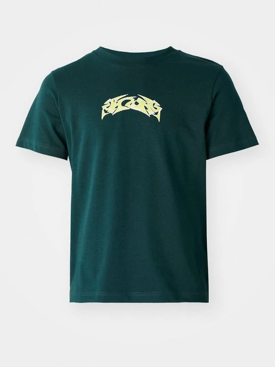 Zdjęcie produktu T-shirt z nadrukiem Weekday ciemnozielony