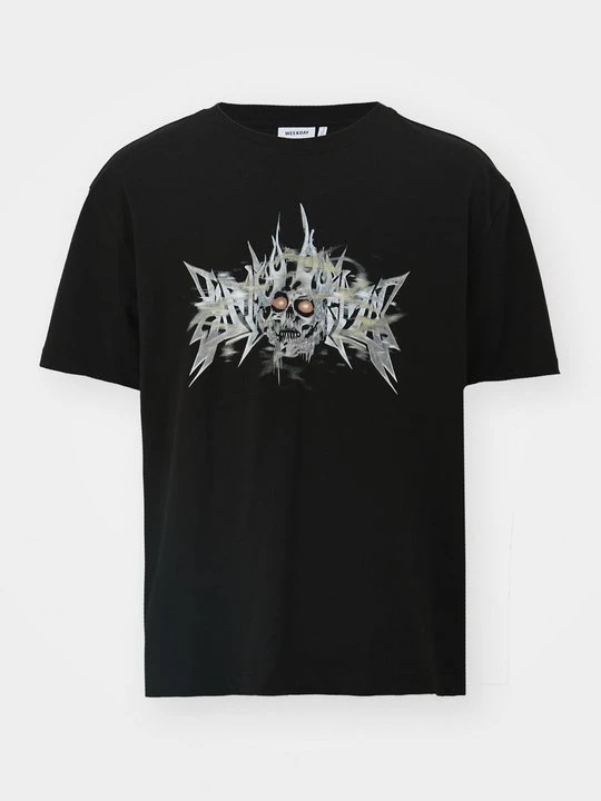 Zdjęcie produktu T-shirt z nadrukiem Weekday czarny