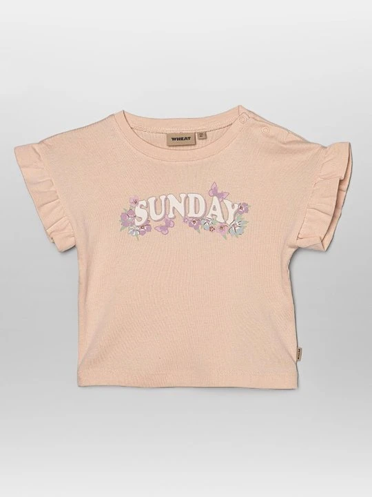 Zdjęcie produktu T-shirt z nadrukiem Wheat morelowy