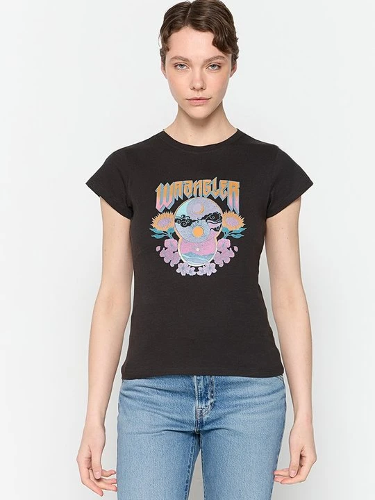 Zdjęcie produktu T-shirt z nadrukiem Wrangler czarny