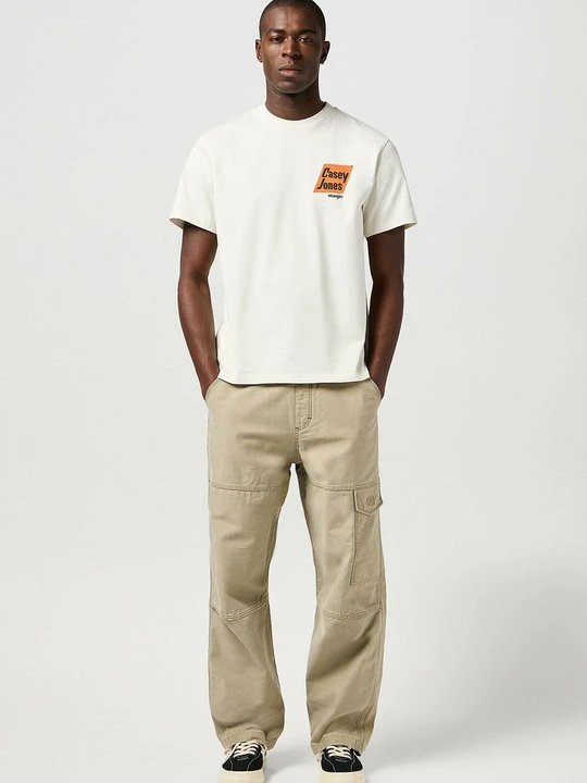 Zdjęcie produktu T-shirt z nadrukiem Wrangler mleczny
