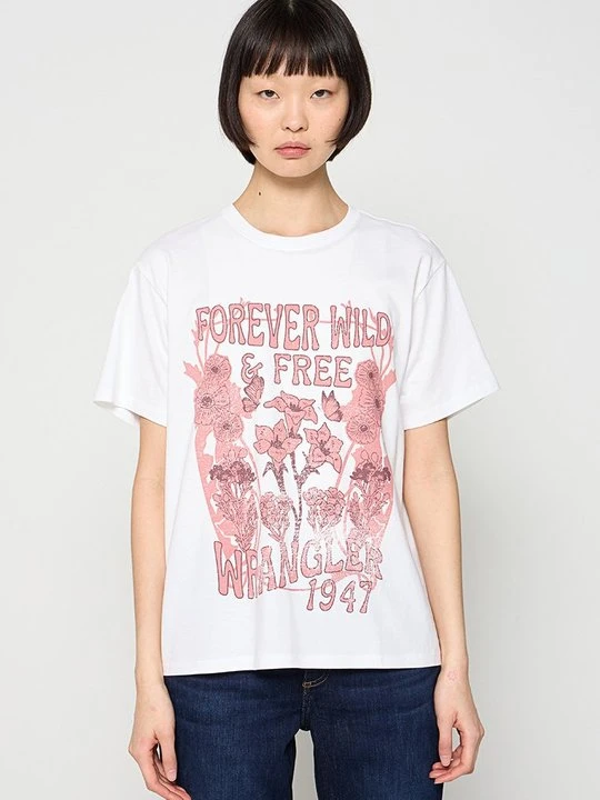 Zdjęcie produktu T-shirt z nadrukiem Wrangler biały