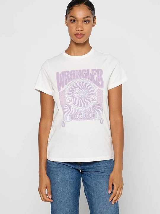 Zdjęcie produktu T-shirt z nadrukiem Wrangler biały