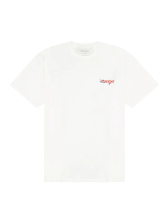 Zdjęcie produktu T-shirt z nadrukiem Wrangler mleczny
