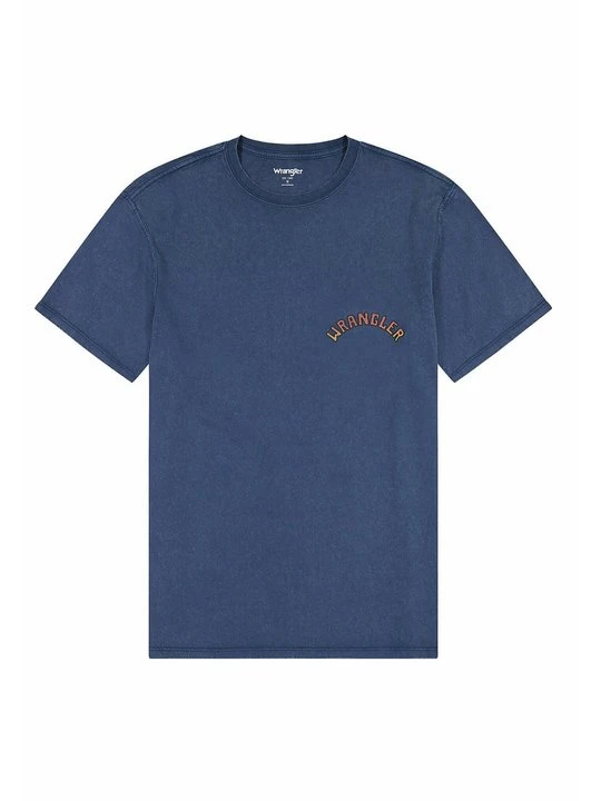 Zdjęcie produktu T-shirt z nadrukiem Wrangler niebieski
