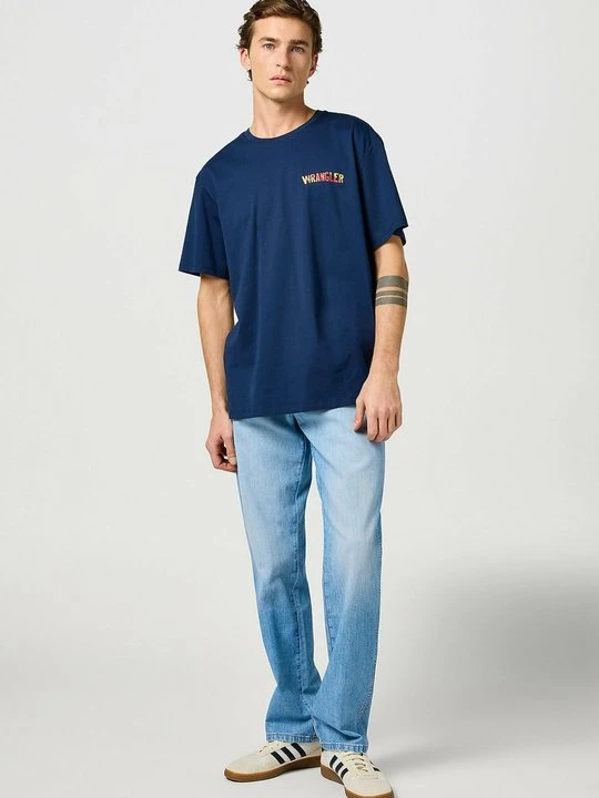 Zdjęcie produktu T-shirt z nadrukiem Wrangler niebieski