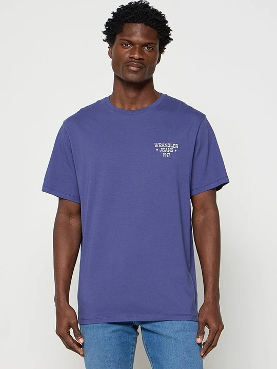 Zdjęcie produktu T-shirt z nadrukiem Wrangler granatowy