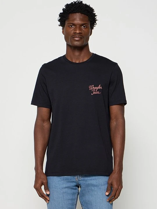 Zdjęcie produktu T-shirt z nadrukiem Wrangler czarny