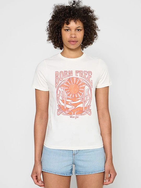 Zdjęcie produktu T-shirt z nadrukiem Wrangler biały
