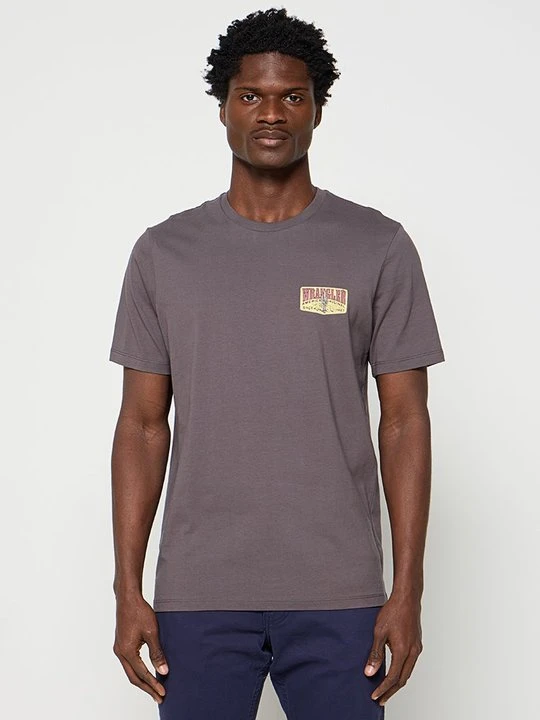 Zdjęcie produktu T-shirt z nadrukiem Wrangler ciemnoszary