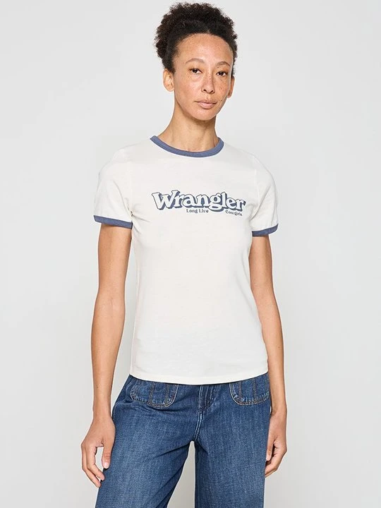 Zdjęcie produktu T-shirt z nadrukiem Wrangler biały
