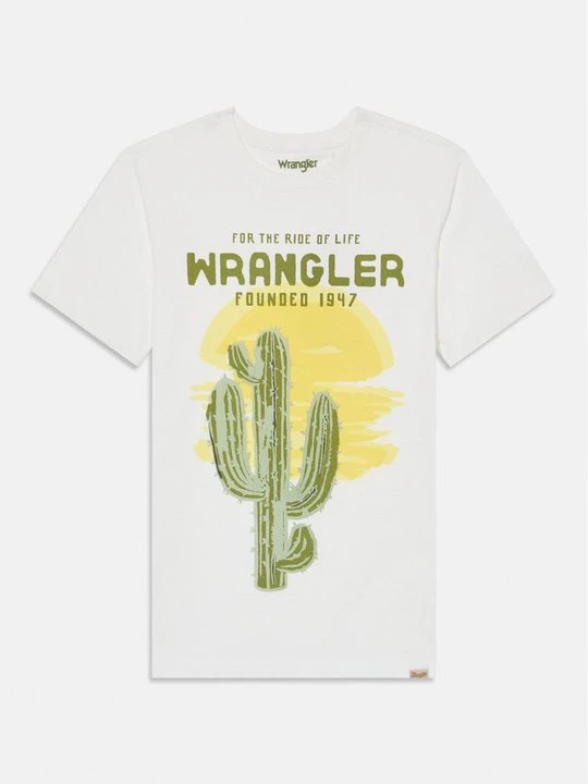 Zdjęcie produktu T-shirt z nadrukiem Wrangler biały
