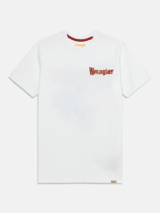 Zdjęcie produktu T-shirt z nadrukiem Wrangler biały