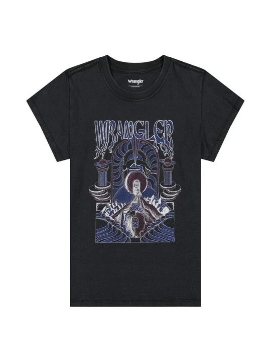 Zdjęcie produktu T-shirt z nadrukiem Wrangler czarny