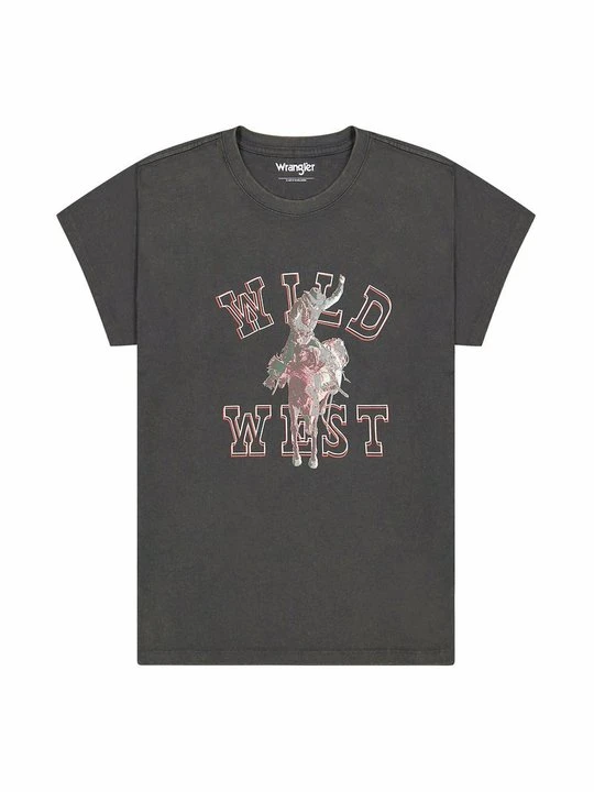 Zdjęcie produktu T-shirt z nadrukiem Wrangler czarny
