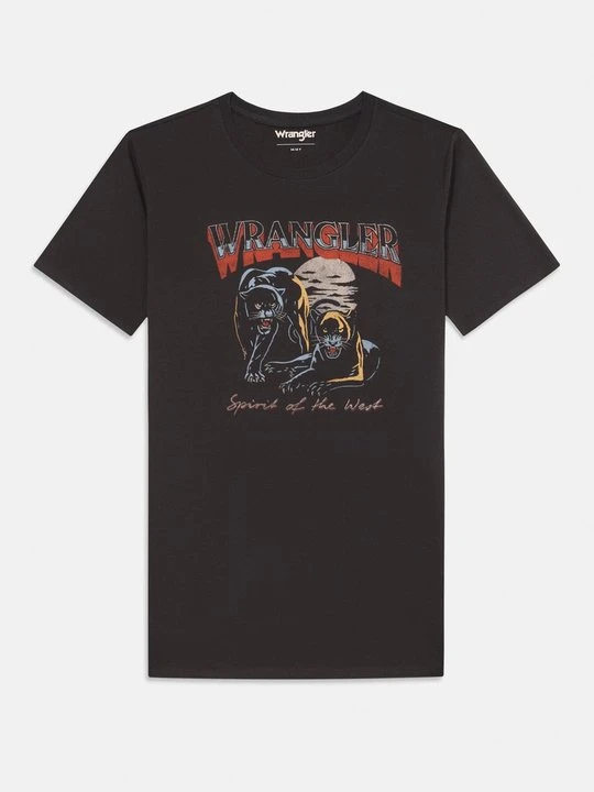 Zdjęcie produktu T-shirt z nadrukiem Wrangler czarny