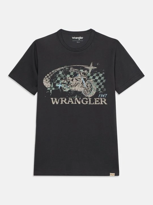 Zdjęcie produktu T-shirt z nadrukiem Wrangler czarny