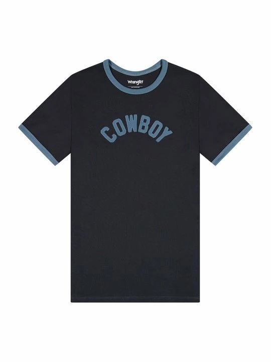 Zdjęcie produktu T-shirt z nadrukiem Wrangler granatowy