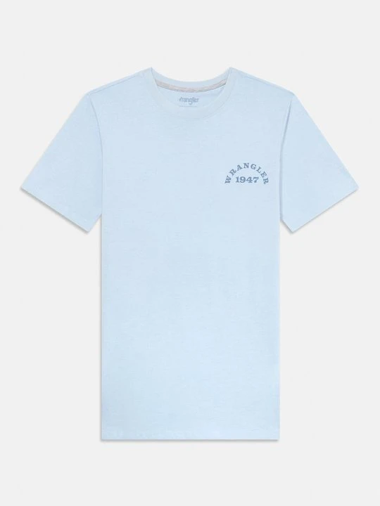 Zdjęcie produktu T-shirt z nadrukiem Wrangler jasnoniebieski
