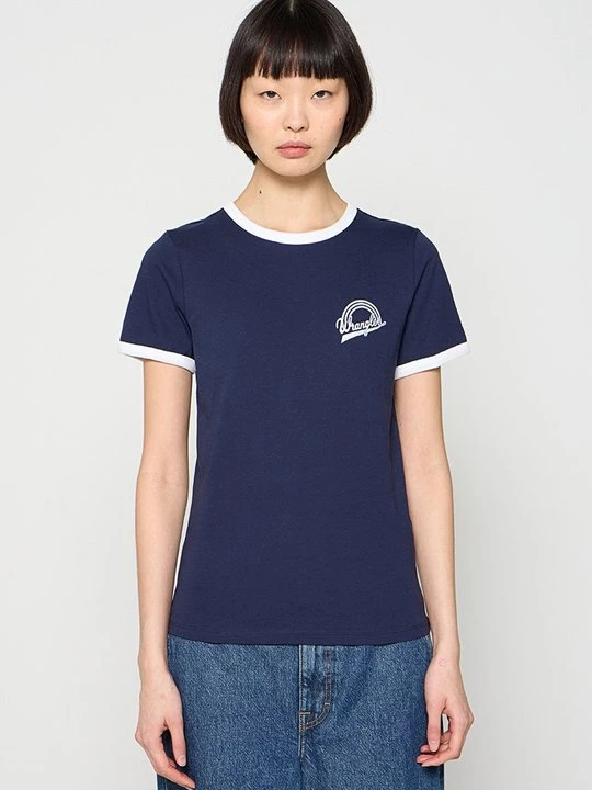Zdjęcie produktu T-shirt z nadrukiem Wrangler niebieski