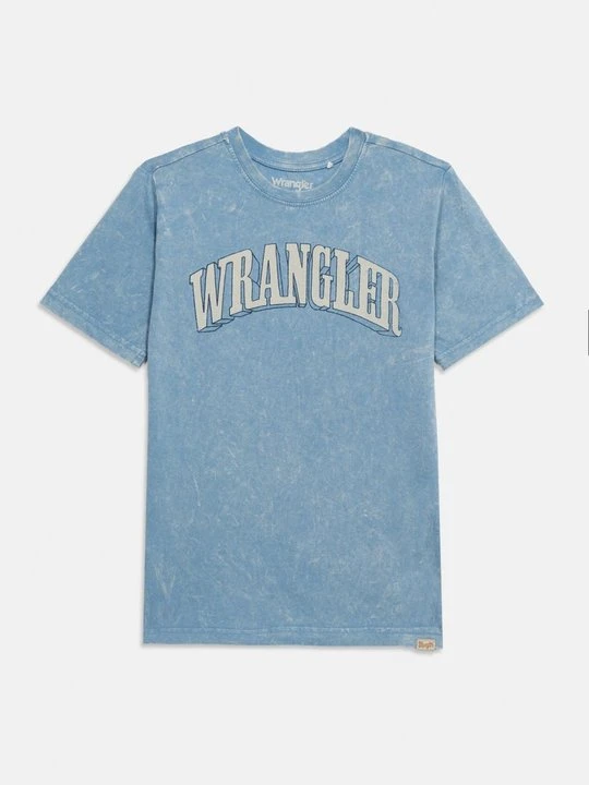 Zdjęcie produktu T-shirt z nadrukiem Wrangler niebieski