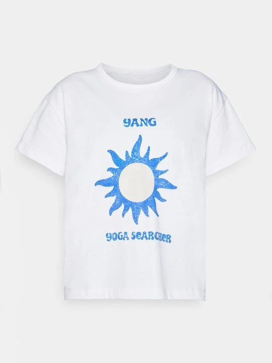 Zdjęcie produktu T-shirt z nadrukiem Yogasearcher biały