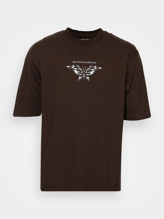Zdjęcie produktu T-shirt z nadrukiem YOURTURN By Zalando ciemnobrązowy