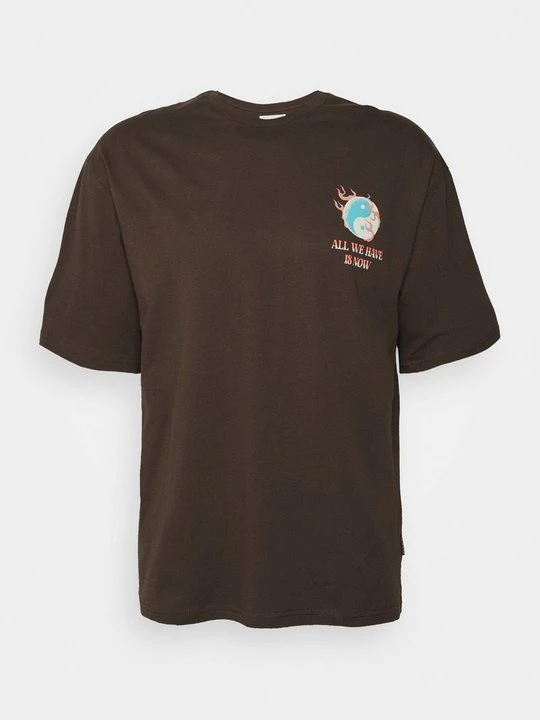 Zdjęcie produktu T-shirt z nadrukiem YOURTURN brązowy