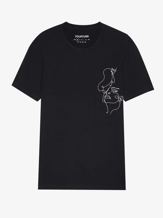 Zdjęcie produktu T-shirt z nadrukiem YOURTURN czarny