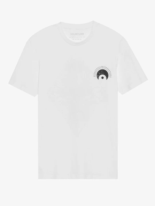 Zdjęcie produktu T-shirt z nadrukiem YOURTURN biały