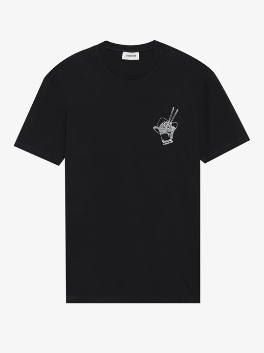 Zdjęcie produktu T-shirt z nadrukiem YOURTURN czarny