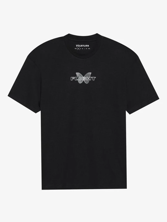 Zdjęcie produktu T-shirt z nadrukiem YOURTURN czarny