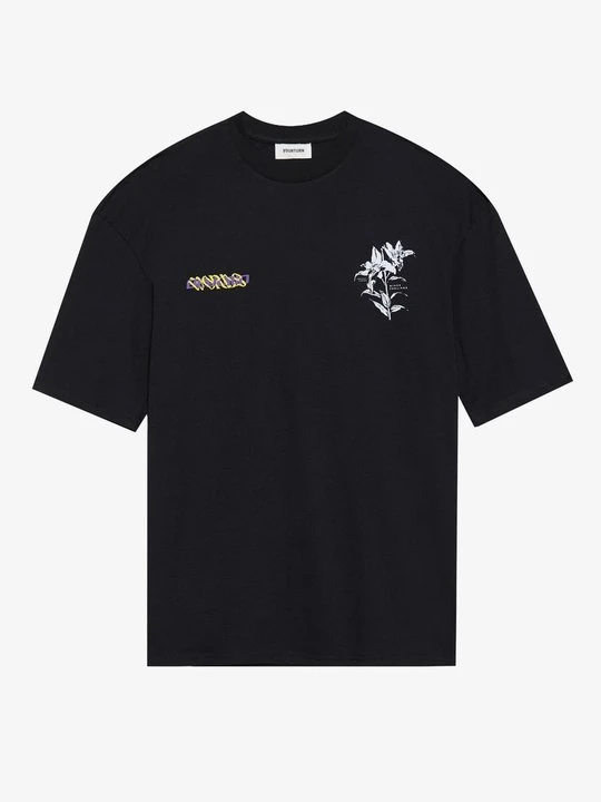 Zdjęcie produktu T-shirt z nadrukiem YOURTURN czarny