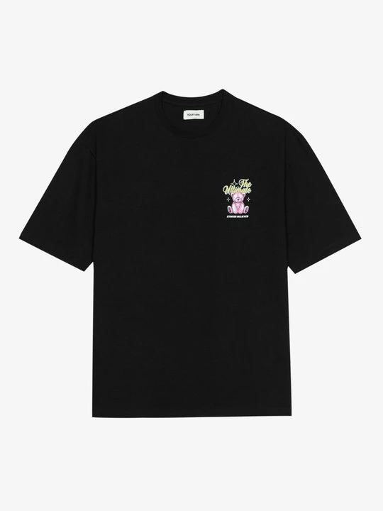 Zdjęcie produktu T-shirt z nadrukiem YOURTURN czarny