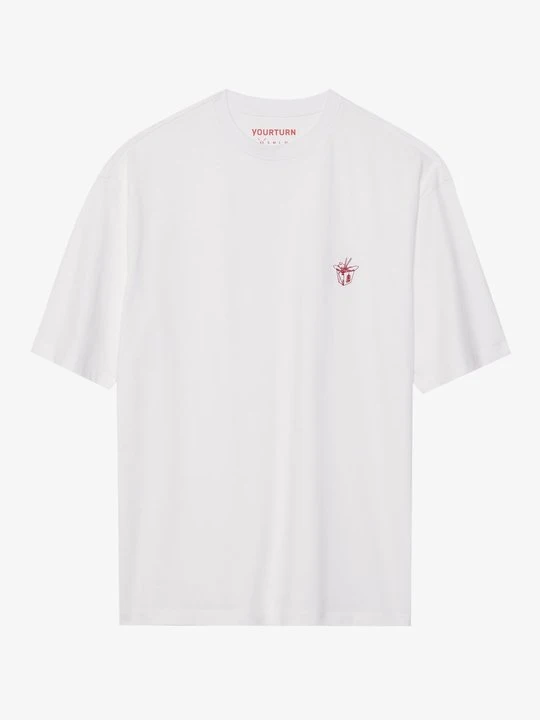 Zdjęcie produktu T-shirt z nadrukiem YOURTURN biały