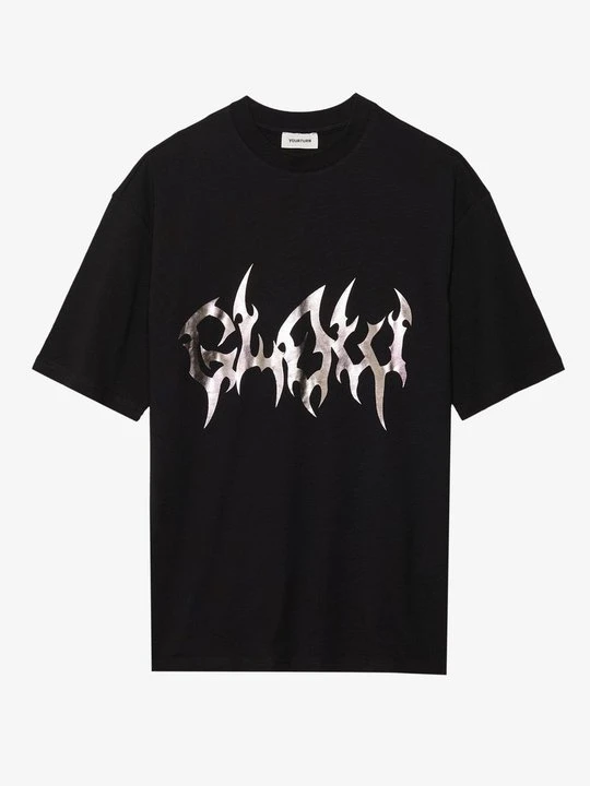 Zdjęcie produktu T-shirt z nadrukiem YOURTURN czarny