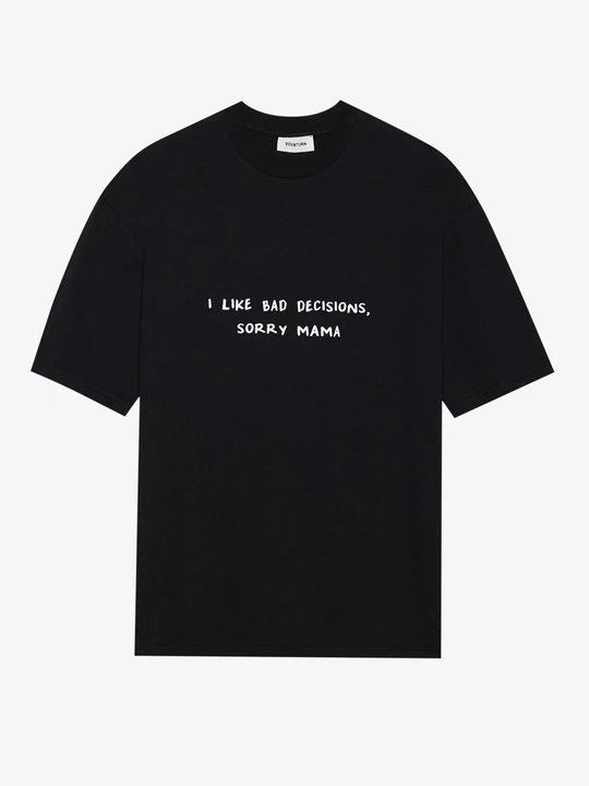 Zdjęcie produktu T-shirt z nadrukiem YOURTURN czarny