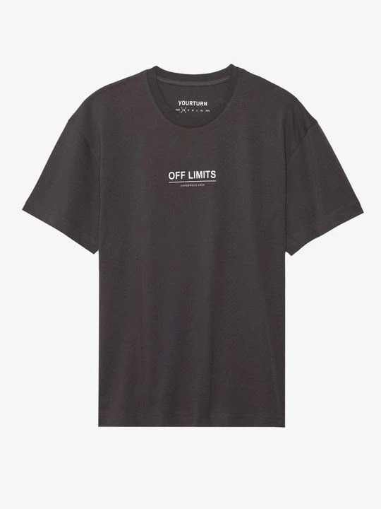 Zdjęcie produktu T-shirt z nadrukiem YOURTURN ciemnoszary