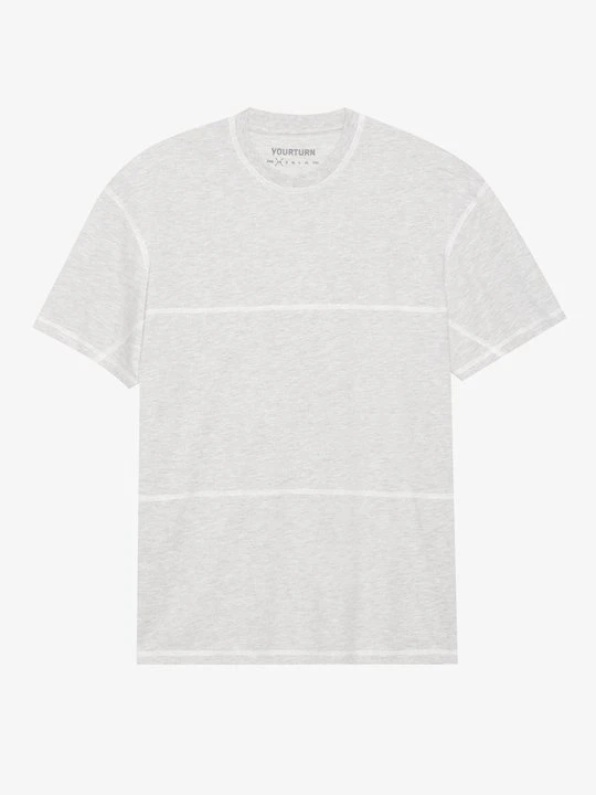 Zdjęcie produktu T-shirt z nadrukiem YOURTURN jasnoszary melanż