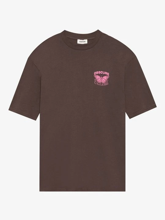 Zdjęcie produktu T-shirt z nadrukiem YOURTURN brązowy