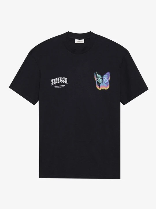 Zdjęcie produktu T-shirt z nadrukiem YOURTURN czarny