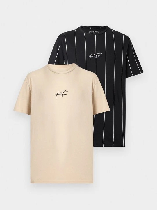 Zdjęcie produktu T-shirt z nadrukiem YOURTURN czarny